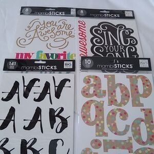 Mambi Sticks Alphabet + Friendship Stickers, 36 sheets total